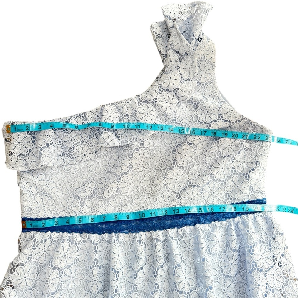 Arula Elegant Blue Lace One-Shoulder Dress Size 2XL. J-53 - Picture 14 of 14